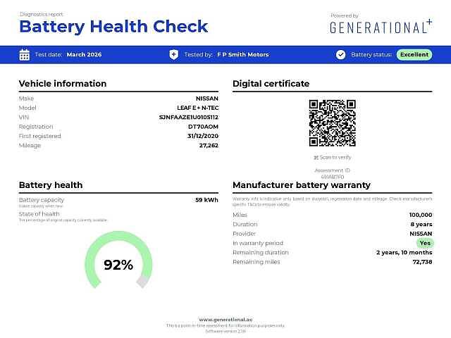 Nissan Leaf 160kW e+ N-TEC 62kWh 5dr Auto